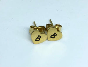 Orecchini Cuore con Iniziali - oro