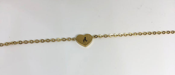 Bracciale Cuore con Iniziali - oro