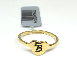 Anello Cuore con Iniziali - oro