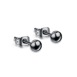 Orecchini Pallina 4mm - Nero