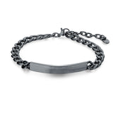 Bracciale con targhetta satinata