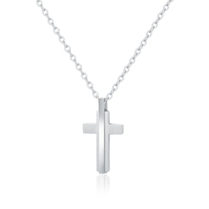 Collana croce satinata