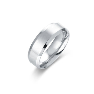 Anello a fascia satinato