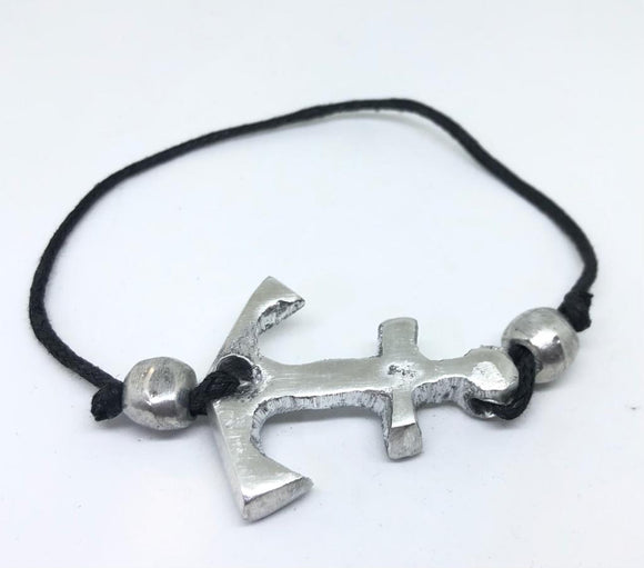 Bracciale Alluminio in Corda con Ancora