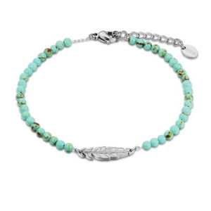 Bracciale Pietre di Turchese e Piuma
