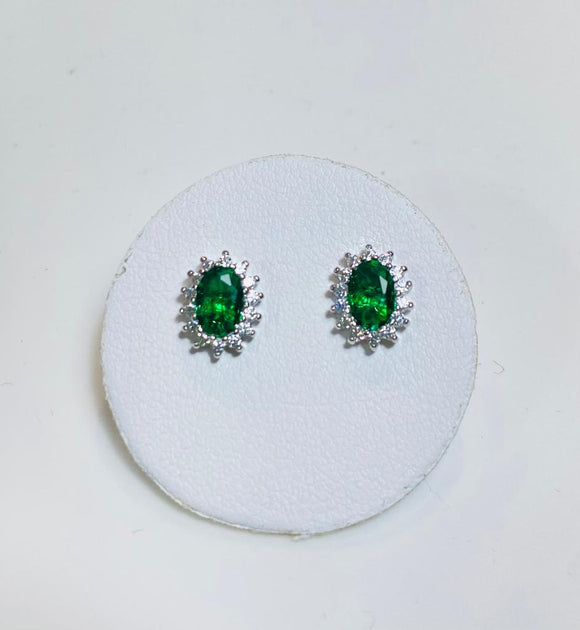 Orecchini Kate a lobo Cristallo Verde