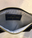 Pochette a mano blu con messaggio segreto - Cuore d'oro