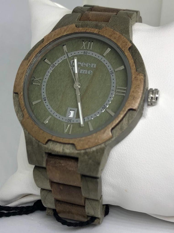 Orologio in legno acero nero e grigio scuro
