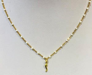 Collana Corno Portafortuna Oro