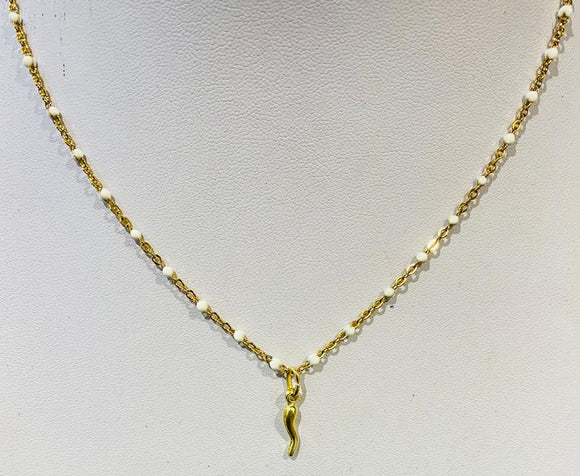 Collana Corno Portafortuna Oro