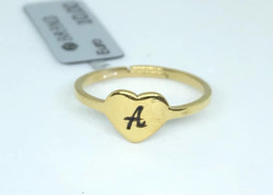 Anello Cuore con Iniziali - oro