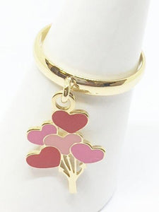 Anello con pendente Palloncini Cuore AN110 FUN