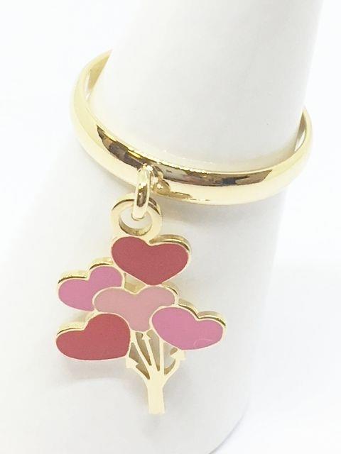 Anello con pendente Palloncini Cuore AN110 FUN