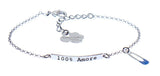 Bracciale 100% Amore con Spilla BR110