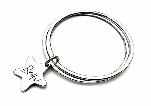 Bracciale Rigido Doppio con Stella MB142