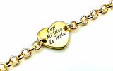 Bracciale con Frasi Cuore Oro MB323