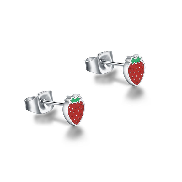 Orecchini Fragola smaltata