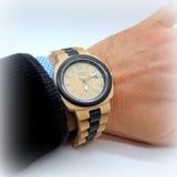 Orologio in legno Sandalo e Acero- Square zw048a