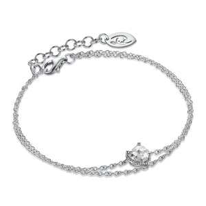 Bracciale Cuore Cristallo Blu