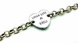 Bracciale con Frasi Cuore Argento MB319