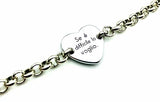 Bracciale con Frasi Cuore Argento MB319