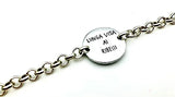 Bracciale con Frasi Placca Tonda Argento - MB327