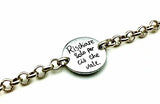 Bracciale con Frasi Placca Tonda Argento - MB327