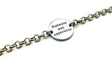 Bracciale con Frasi Placca Tonda Argento - MB327