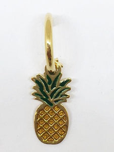 orecchino cerchietto pendente ananas