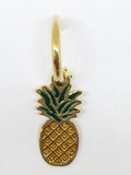 orecchino cerchietto pendente ananas