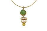 Collana rigida con Perla, Calcite e Onice Nero