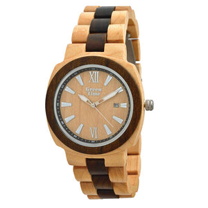 Orologio in legno Sandalo e Acero- Square zw048a