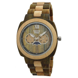 Copia del Orologio in legno Sandalo e Acero- Square Luna zw049d