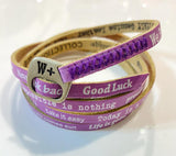 We Positive Bracciale In Pelle Good Luck