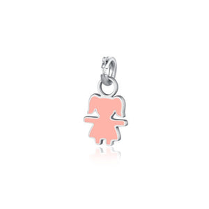 Charm Mini Bimba Smaltata Rosa - Vita