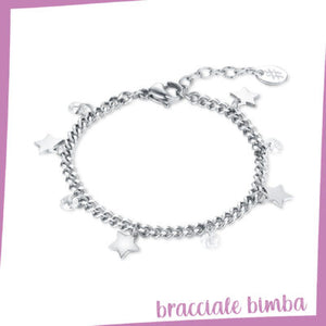 Bracciale Catena con Stelle e Cristalli- Mamma e Bimba