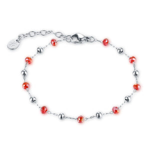 Bracciale con Cristalli Rossi ed Ematite