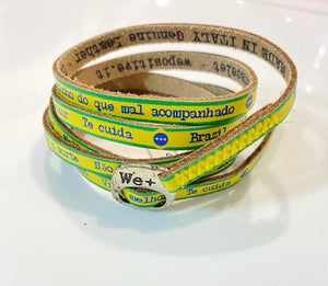 We Positive Bracciale In Pelle Brasile