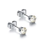 Orecchini Punto Luce Arcobaleno 4mm Bianco Caldo