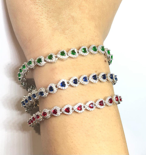 Bracciale Cuori con Zirconi