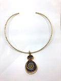 Collana rigida Diaspro e Quarzo SH45