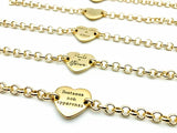 Bracciale con Frasi Cuore Oro MB323