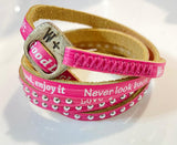 We Positive Bracciale In Pelle Good Luck con Borchie