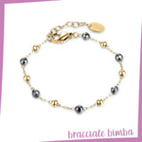 Bracciale Sfere ed Ematite - Mamma e Bimba - oro