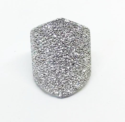 Anello Fascia irregolare diamantato 100% alluminio
