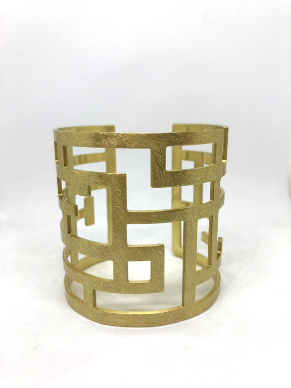 Bracciale Rigido Geometrico Oro ju1334