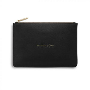 Pochette a mano nera Wonderful Mum - Mamma Meravigliosa