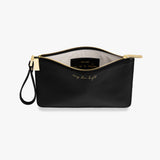 Pochette a mano nero  con messaggio segreto - Brilla sempre
