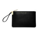 Pochette a mano nero  con messaggio segreto - Brilla sempre