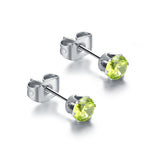 Orecchini Punto Luce Arcobaleno 4mm Lime
